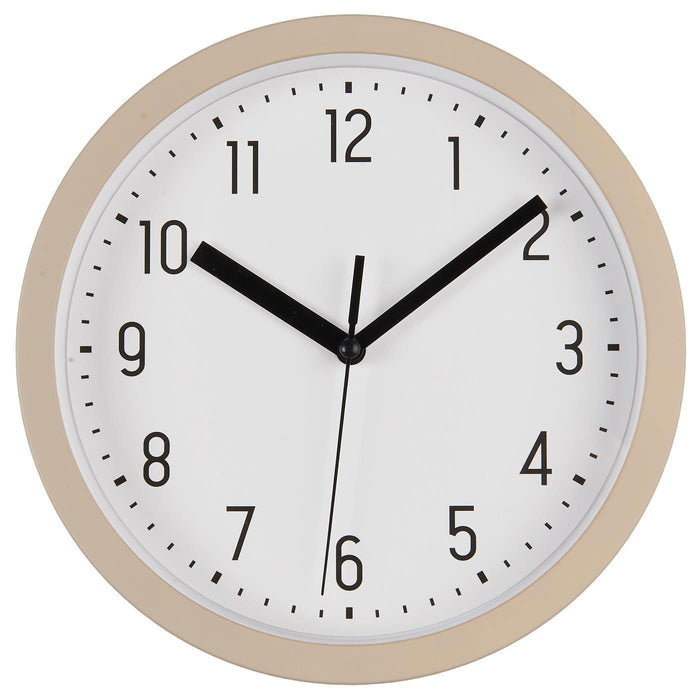 Nostalgische Wanduhr Sand Beige 20cm Leicht Ablesbar Vintage Küchenuhr Bürouhr Retro