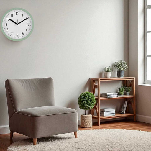 Nostalgische Wanduhr Grün 20cm Leicht Ablesbar Vintage Küchenuhr Bürouhr Retro