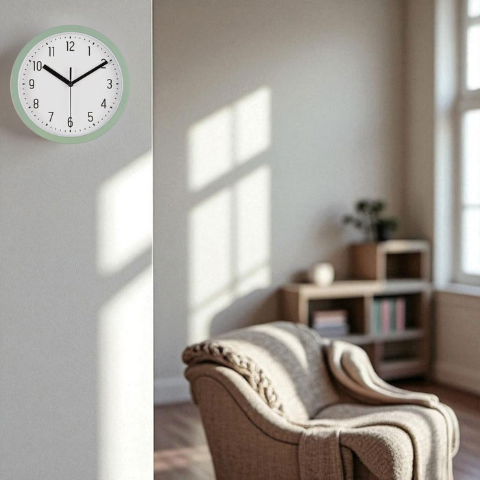 Nostalgische Wanduhr Grün 20cm Leicht Ablesbar Vintage Küchenuhr Bürouhr Retro