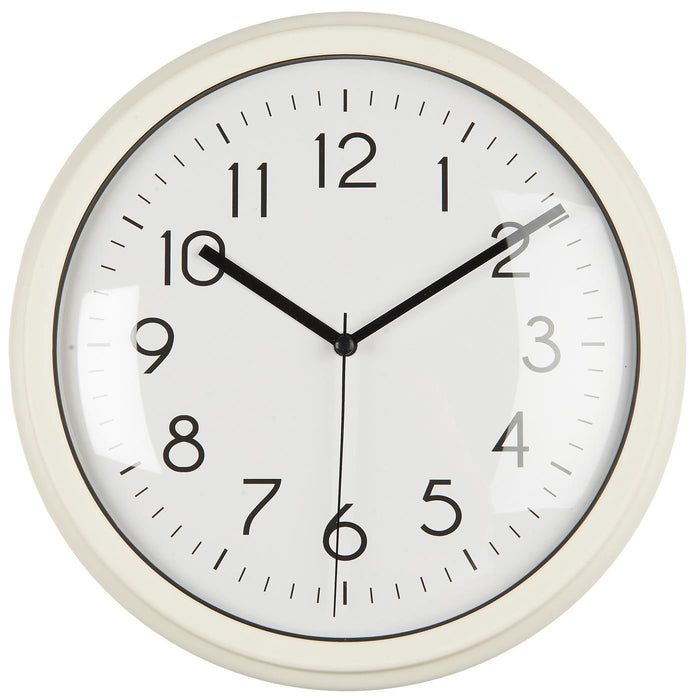 Nostalgische Wanduhr Cream Weiß 26cm Leicht Ablesbar Vintage Küchenuhr Bürouhr Retro