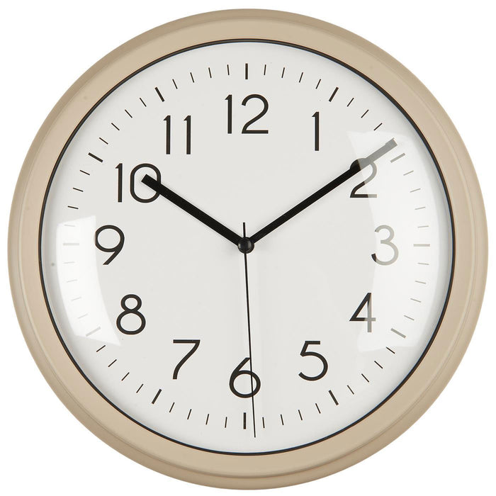 Nostalgische Wanduhr Sand Beige 26cm Leicht Ablesbar Vintage Küchenuhr Bürouhr Retro