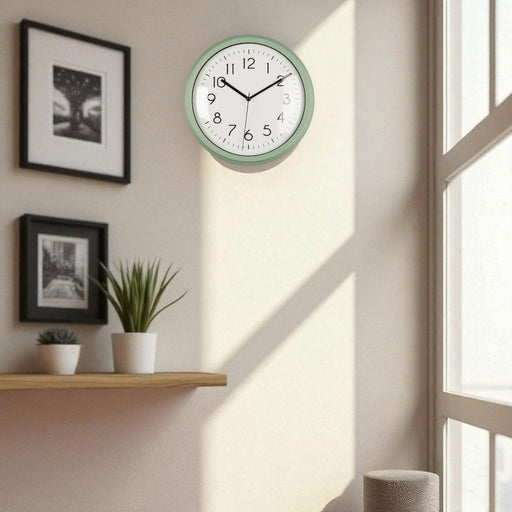 Nostalgische Wanduhr Grün 26cm Leicht Ablesbar Vintage Küchenuhr Bürouhr Retro