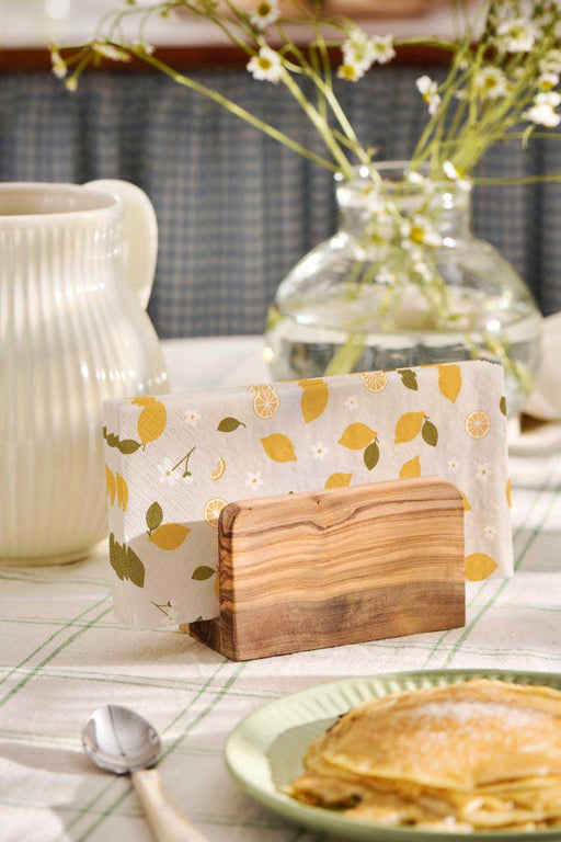 16 Servietten 40x40cm 3-lagig Motiv Zitrone Tisch-Deko Papierservietten