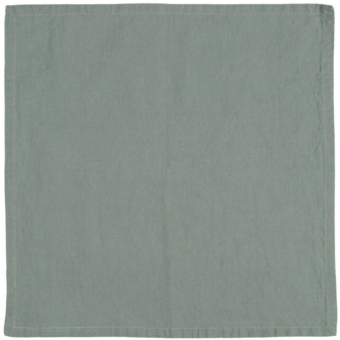 Vintage Stoffserviette 45x45cm Freja Mint Grün Serviette Vollzwirn Leinen Baumwolle