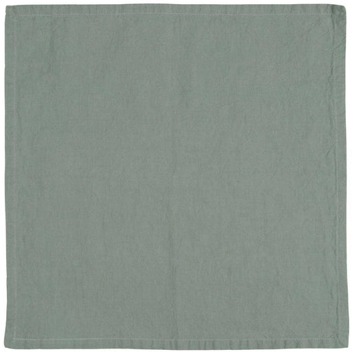 Vintage Stoffserviette 45x45cm Freja Mint Grün Serviette Vollzwirn Leinen Baumwolle