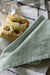 Vintage Stoffserviette 45x45cm Freja Mint Grün Serviette Vollzwirn Leinen Baumwolle