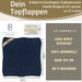KI-generiertes Bild,Vintage Topflappen 22cm Mynte Midnight Blau Gestrickt 100% Baumwolle OEKO-TEX 100