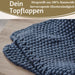 KI-generiertes Bild,Vintage Topflappen 22cm Mynte Midnight Blau Gestrickt 100% Baumwolle OEKO-TEX 100