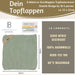 Vintage Topflappen 22cm Mynte Staubig Grün Gestrickt 100% Baumwolle OEKO-TEX 100