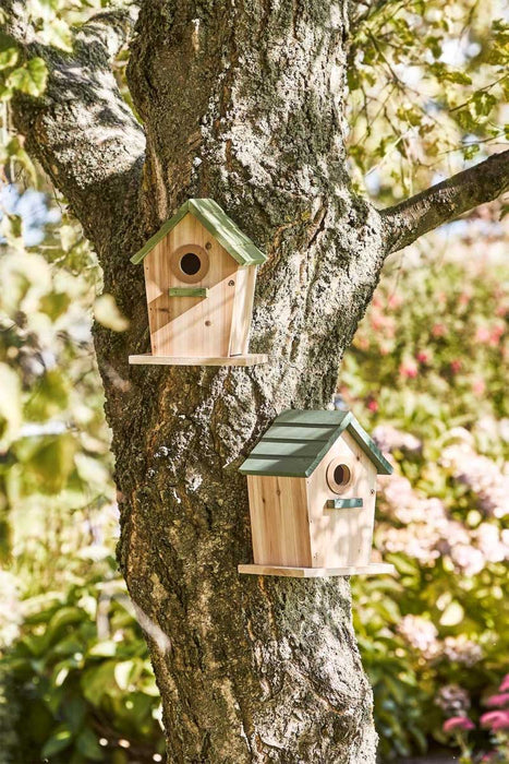 Holz Vogelhaus Nistkasten 22cm Rømø Grün Vogelhäuschen Meisenkasten