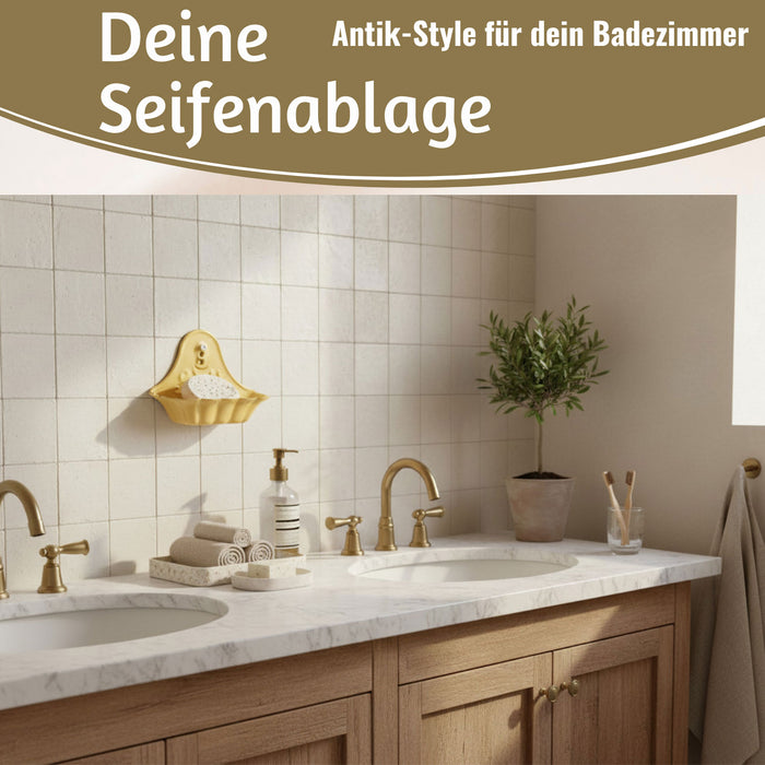 IB Laursen Seifenschale Emaille Gelb 16cm Wandmontage Seifenhalter Seifenablage