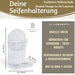 IB Laursen Seifenschale Emaille Weiß 21cm mit Ablauf Wandmontage Seifenhalter