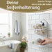 IB Laursen Seifenschale Emaille Weiß 21cm mit Ablauf Wandmontage Seifenhalter