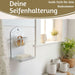 IB Laursen Seifenschale Emaille Weiß 21cm mit Ablauf Wandmontage Seifenhalter
