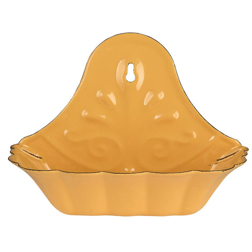 IB Laursen Seifenschale Emaille Gelb 16cm Wandmontage Seifenhalter Seifenablage