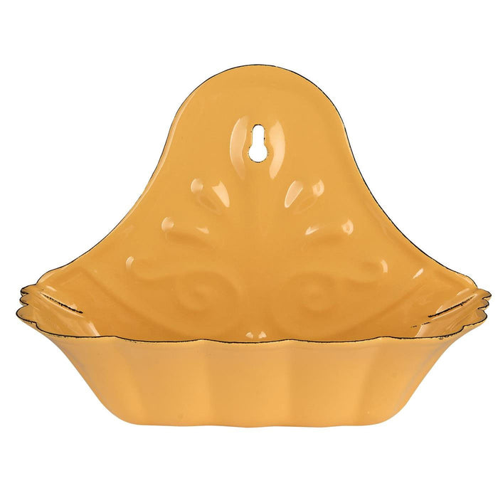 IB Laursen Seifenschale Emaille Gelb 16cm Wandmontage Seifenhalter Seifenablage