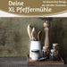 KI-generiertes Bild,Design XL Holz Salzmühle & Pfeffermühle Akazie 32cm Keramikmahlwerk Gewürzmühle