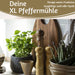 Design XL Holz Salzmühle & Pfeffermühle Akazie 32cm Keramikmahlwerk Gewürzmühle