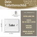 Vintage Emaille Türschild Toilet 6x5cm Toilettenschild Deko Nostalgie Schild
