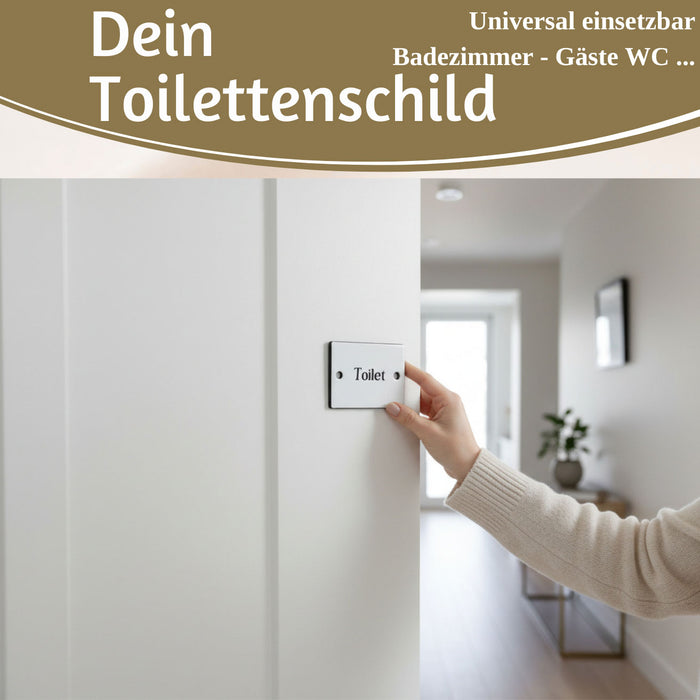 Vintage Emaille Türschild Toilet 6x5cm Toilettenschild Deko Nostalgie Schild