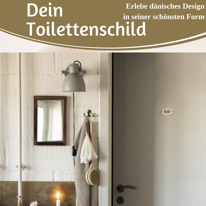 Vintage Metall Türschild Bad 9x5,5cm Dekoschild Nostalgieschild Schild