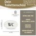 Vintage Metall Türschild WC 9x5,5cm Toilettenschild Deko Nostalgie Schild