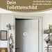 KI-generiertes Bild,Vintage Metall Türschild WC 9x5,5cm Toilettenschild Deko Nostalgie Schild