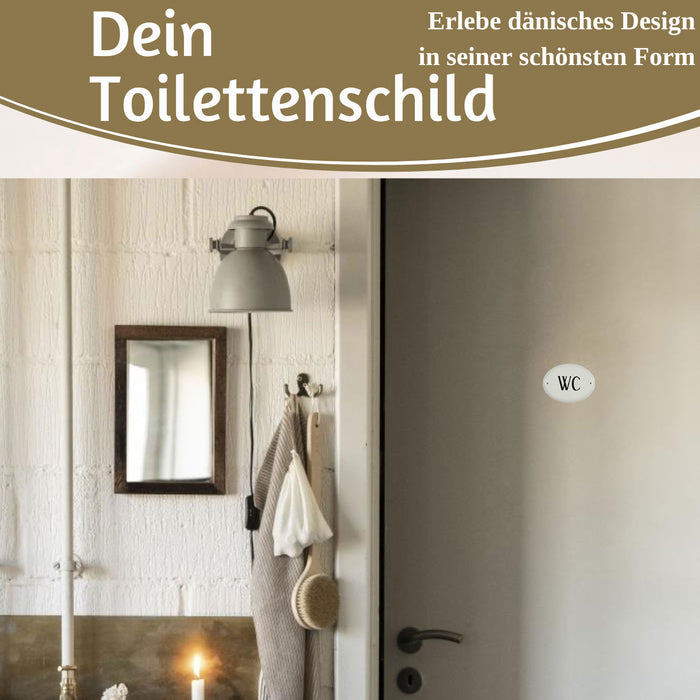 Vintage Metall Türschild WC 9x5,5cm Toilettenschild Deko Nostalgie Schild