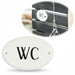 Vintage Metall Türschild WC 9x5,5cm Toilettenschild Deko Nostalgie Schild