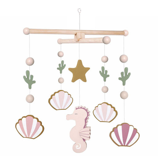 JaBaDaBaDo 3D Holz Mobile Seepferdchen Muschel T282 Baby Kinderzimmer