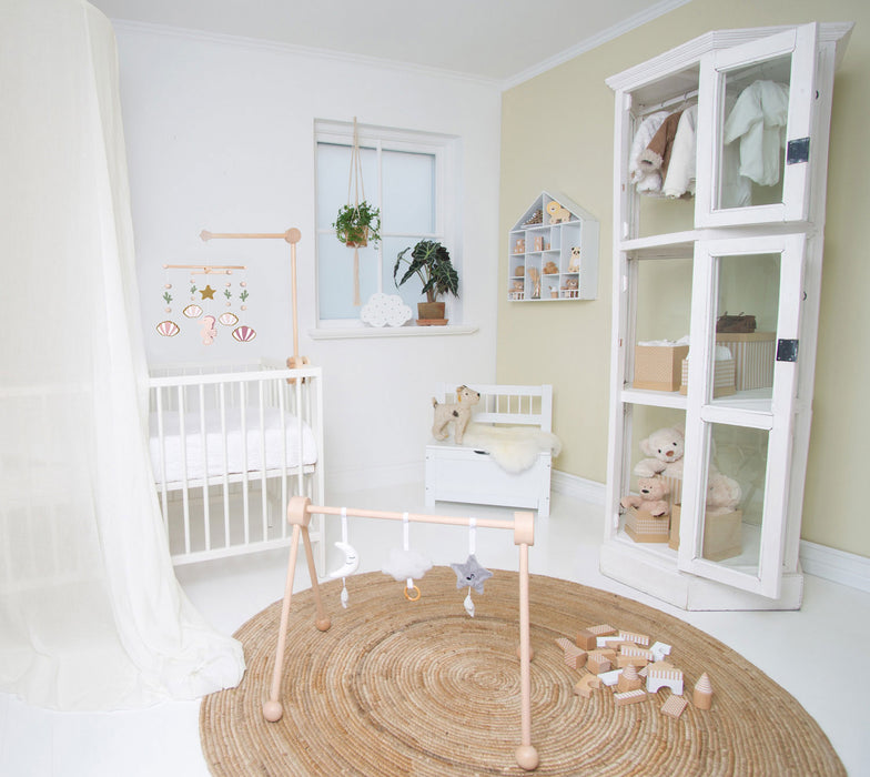 JaBaDaBaDo 3D Holz Mobile Seepferdchen Muschel T282 Baby Kinderzimmer