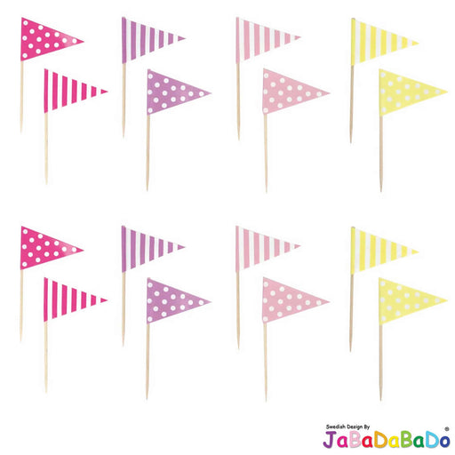 KI-generiertes Bild,JaBaDaBaDo 16 Partypicker Rosa Pink Fahnenpicker Geburtstag Z17146