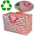 KI-generiertes Bild XXL Jumbo Bag Apfel Rot Weiß 55cm Kunststoff Aufbewahrungstasche Einkaufstasche