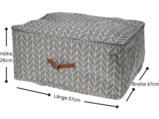 XL Jumbo Unterbettkommode Grau 57x47cm Griff Unterbettbox Aufbewahrungsbox