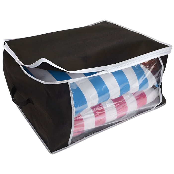 XL Unterbettkommode Schwarz 60x35x40cm Jumbo Unterbettbox Aufbewahrungsbox
