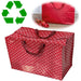 KI-generiertes Bild XXL Jumbo Bag Dot´s Rot Weiß 55cm Kunststoff Aufbewahrungstasche Einkaufstasche