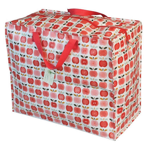 XXL Jumbo Bag Apfel Rot Weiß 55cm Recycelt Aufbewahrungstasche Einkaufstasche