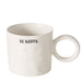 XL Jumbo Kaffeebecher 420ml Spruch Be Happy Henkelbecher Kaffeetasse