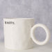 XL Jumbo Kaffeebecher 420ml Spruch Be Happy Henkelbecher Kaffeetasse