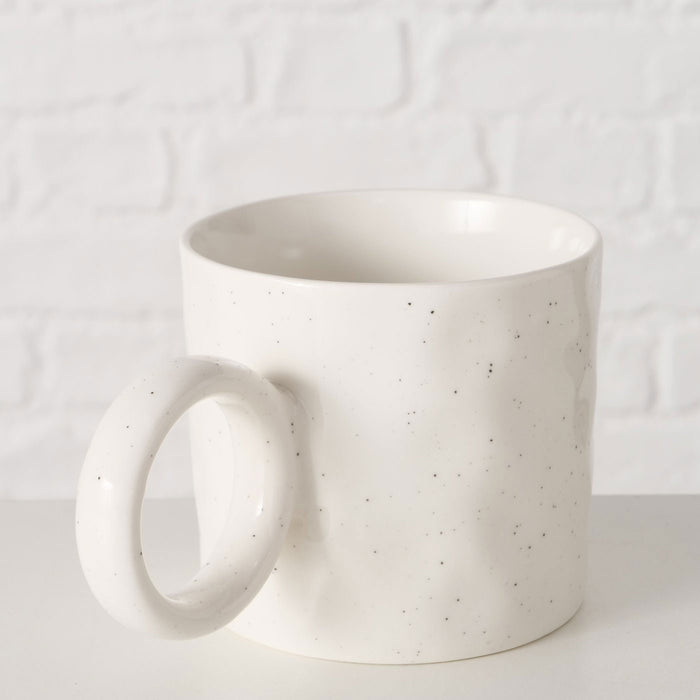 XL Jumbo Kaffeebecher 420ml Spruch Be Happy Henkelbecher Kaffeetasse