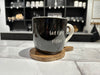 XL Jumbo Kaffeebecher 420ml but first Coffee Schwarz Henkelbecher Kaffeetasse