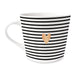 Kaffeebecher 420ml Echt-Gold Motiv "Goldenes Herz" Schwarz Weiß Kaffeetasse