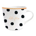 Kaffeebecher 420ml Echt-Gold Spruch "Lieblingstasse" Schwarz Weiß Kaffeetasse