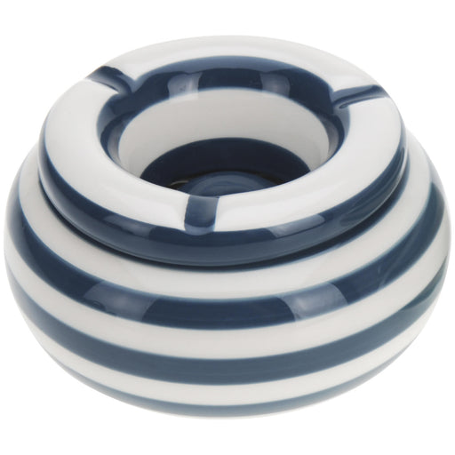 XL Sturmaschenbecher 14x9cm Blau Weiß Windaschenbecher Aschenbecher