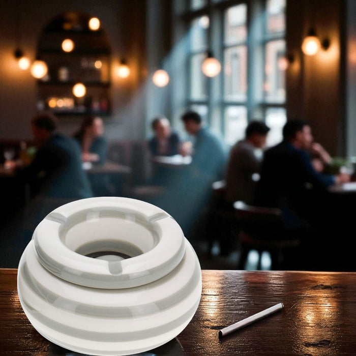 Sturmaschenbecher 11x6cm Maritim Beige Windaschenbecher Aschenbecher