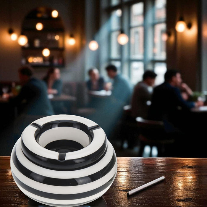 Sturmaschenbecher 11x6cm Maritim Schwarz Windaschenbecher Aschenbecher