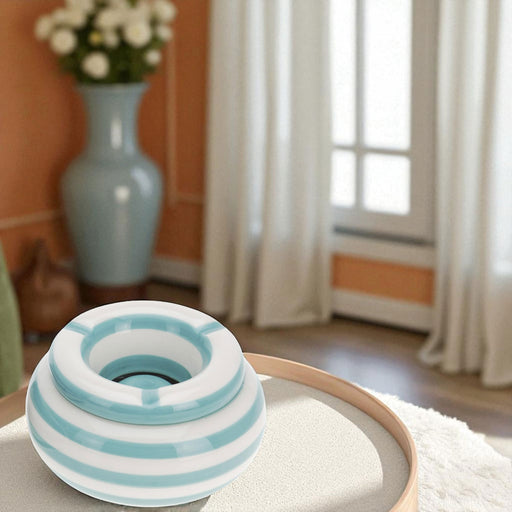 Sturmaschenbecher 11x6cm Maritim Türkis Windaschenbecher Aschenbecher