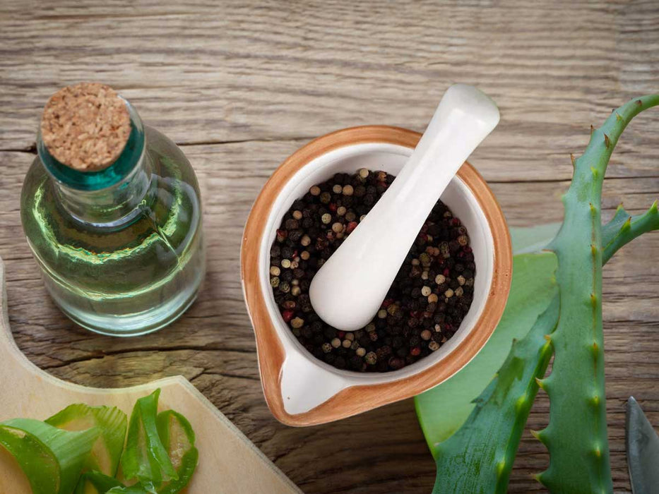 Keramik Mörser Stößel Set Braun Weiß Ø 12cm kleiner Gewürzmörser Zerkleinerer