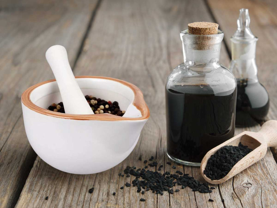 Keramik Mörser Stößel Set Braun Weiß Ø 12cm kleiner Gewürzmörser Zerkleinerer