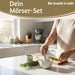 Keramik Mörser Stößel Set Weiß Ø 12cm kleiner Gewürzmörser Zerkleinerer